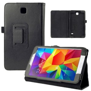 CUSTODIA BOOK PELLE per SAMSUNG GALAXY TAB 4 7.0, SM-T230, 7" POLLICI CON STAND E PORTA PENNA COLORE NERO