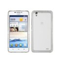 CUSTODIA GEL TPU SILICONE per HUAWEI ASCEND G630 COLORE BIANCO TRASPARENTE