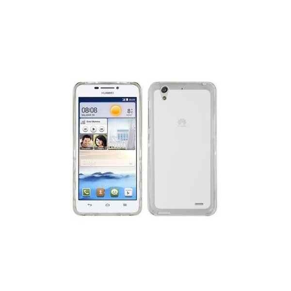 CUSTODIA GEL TPU SILICONE per HUAWEI ASCEND G630 COLORE BIANCO TRASPARENTE