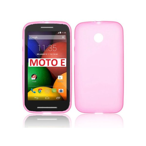 CUSTODIA GEL TPU SILICONE per MOTOROLA MOTO E (1ª generazione) COLORE ROSA