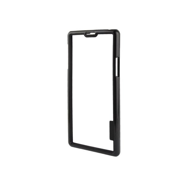 CUSTODIA BUMPER GEL TPU SILICONE SEMI-RIGIDO per SONY XPERIA Z1, C6902, C6903, C6906, C6943, L39H, HONAMI COLORE NERO