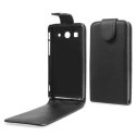 CUSTODIA FLIP VERTICALE PELLE per HUAWEI ASCEND G520 COLORE NERO