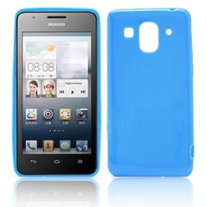 CUSTODIA GEL TPU SILICONE per HUAWEI ASCEND G520 COLORE BLU LUCIDO