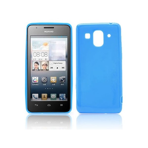 CUSTODIA GEL TPU SILICONE per HUAWEI ASCEND G520 COLORE BLU LUCIDO