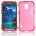 CUSTODIA GEL TPU SILICONE DOUBLE per SAMSUNG G870 GALAXY S5 ACTIVE COLORE ROSA