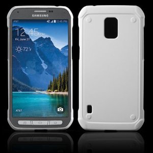 CUSTODIA BACK RIGIDA per SAMSUNG G870 GALAXY S5 ACTIVE COLORE BIANCO