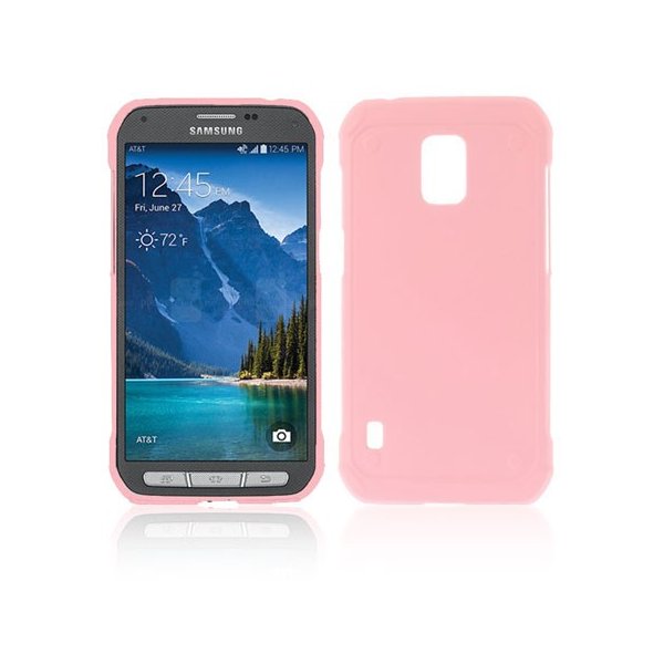 CUSTODIA BACK RIGIDA per SAMSUNG G870 GALAXY S5 ACTIVE COLORE ROSA