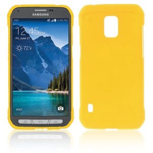 CUSTODIA BACK RIGIDA per SAMSUNG G870 GALAXY S5 ACTIVE COLORE GIALLO