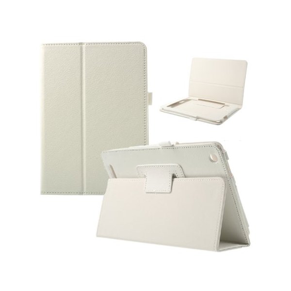 CUSTODIA BOOK ORIZZONTALE PELLE per ACER ICONIA A1-830 7.9, 7,9" POLLICI CON STAND E PORTA PENNA COLORE BIANCO