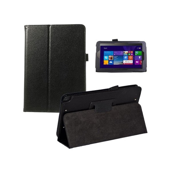 CUSTODIA BOOK ORIZZONTALE PELLE per ASUS VivoTab NOTE 8, M80TA, 8" POLLICI CON STAND E PORTA PENNA COLORE NERO