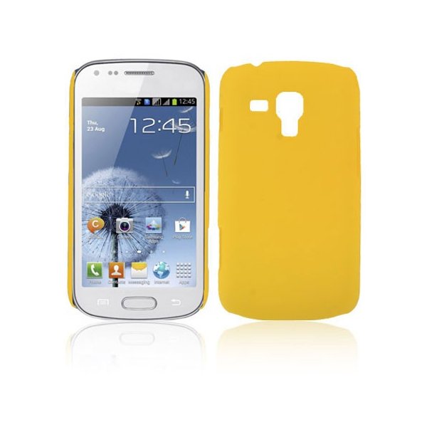 CUSTODIA BACK RIGIDA per SAMSUNG S7562 GALAXY S DUOS, S7560 GALAXY TREND, S7580 COLORE GIALLO