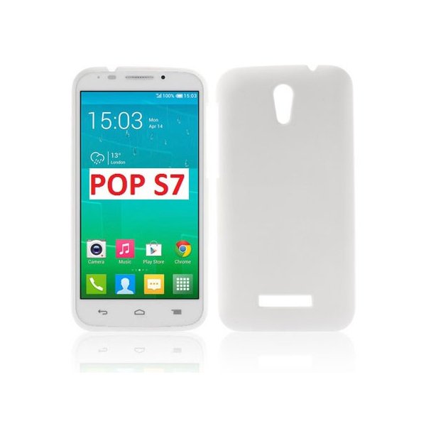 CUSTODIA BACK RIGIDA per ALCATEL ONE TOUCH POP S7, OT-7045 COLORE BIANCO