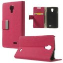 CUSTODIA FLIP ORIZZONTALE TESSUTO per LG F70 D315 CON STAND E TASCHE PORTA CARTE COLORE ROSA FANTASIA MAZE