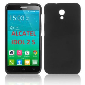 CUSTODIA BACK RIGIDA per ALCATEL ONE TOUCH IDOL 2S 6050 COLORE NERO