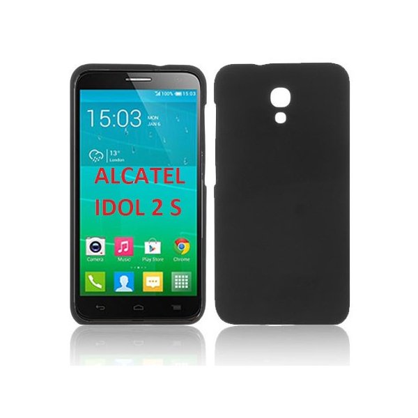 CUSTODIA BACK RIGIDA per ALCATEL ONE TOUCH IDOL 2S 6050 COLORE NERO