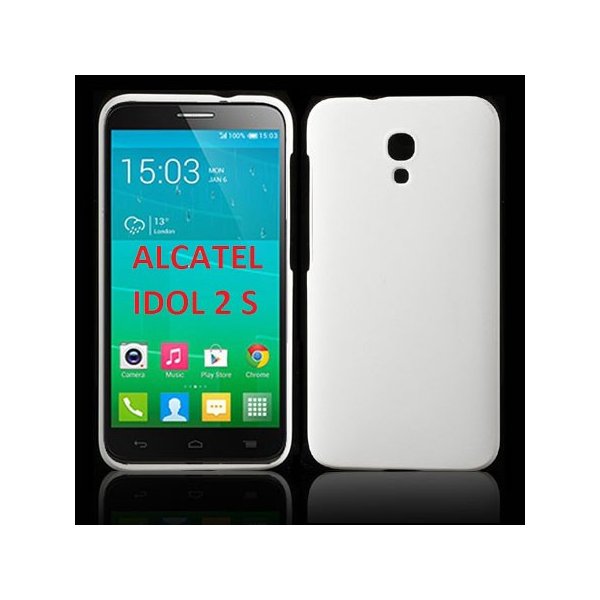 CUSTODIA BACK RIGIDA per ALCATEL ONE TOUCH IDOL 2S 6050 COLORE BIANCO