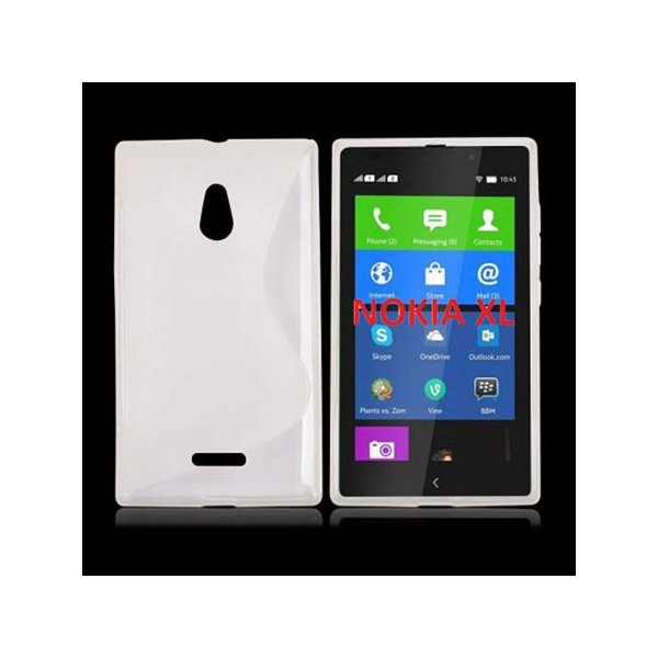 CUSTODIA GEL TPU SILICONE DOUBLE per NOKIA XL COLORE BIANCO