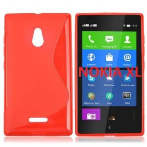 CUSTODIA GEL TPU SILICONE DOUBLE per NOKIA XL COLORE ROSSO