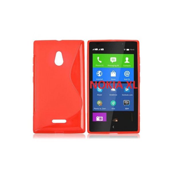 CUSTODIA GEL TPU SILICONE DOUBLE per NOKIA XL COLORE ROSSO