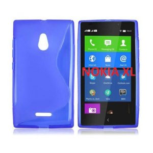 CUSTODIA GEL TPU SILICONE DOUBLE per NOKIA XL COLORE BLU