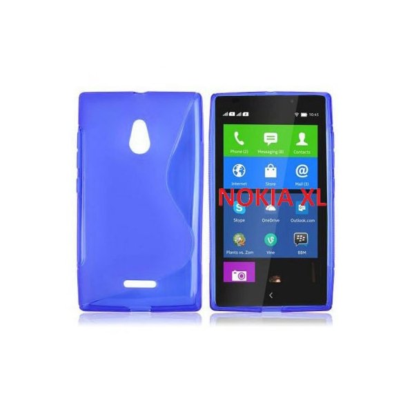 CUSTODIA GEL TPU SILICONE DOUBLE per NOKIA XL COLORE BLU