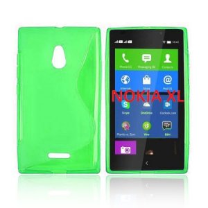 CUSTODIA GEL TPU SILICONE DOUBLE per NOKIA XL COLORE VERDE