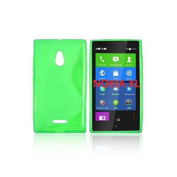 CUSTODIA GEL TPU SILICONE DOUBLE per NOKIA XL COLORE VERDE