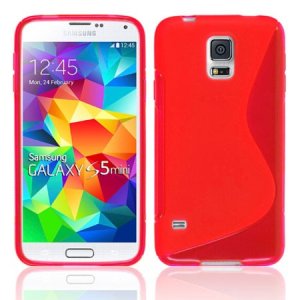 CUSTODIA GEL TPU SILICONE DOUBLE per SAMSUNG G800 GALAXY S5 MINI COLORE ROSSO