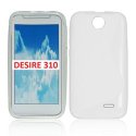 CUSTODIA GEL TPU SILICONE DOUBLE per HTC DESIRE 310 COLORE BIANCO