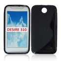 CUSTODIA GEL TPU SILICONE DOUBLE per HTC DESIRE 310 COLORE NERO