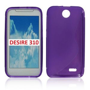 CUSTODIA GEL TPU SILICONE DOUBLE per HTC DESIRE 310 COLORE VIOLA