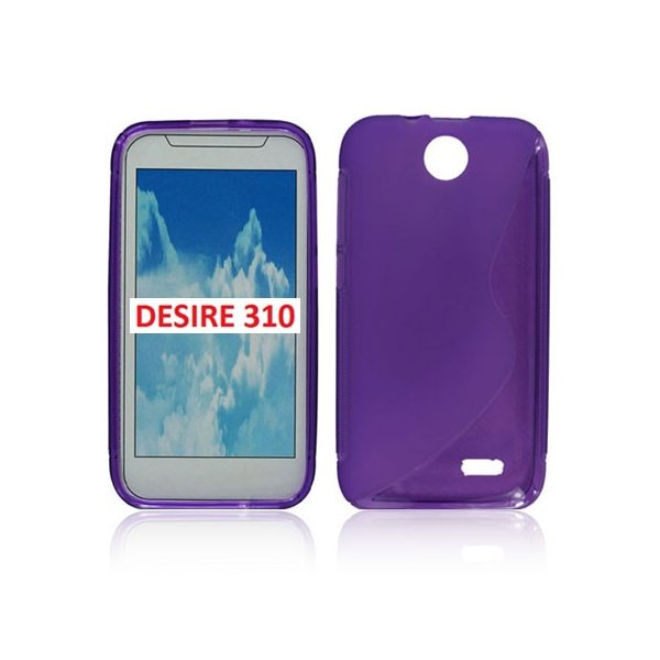 CUSTODIA GEL TPU SILICONE DOUBLE per HTC DESIRE 310 COLORE VIOLA