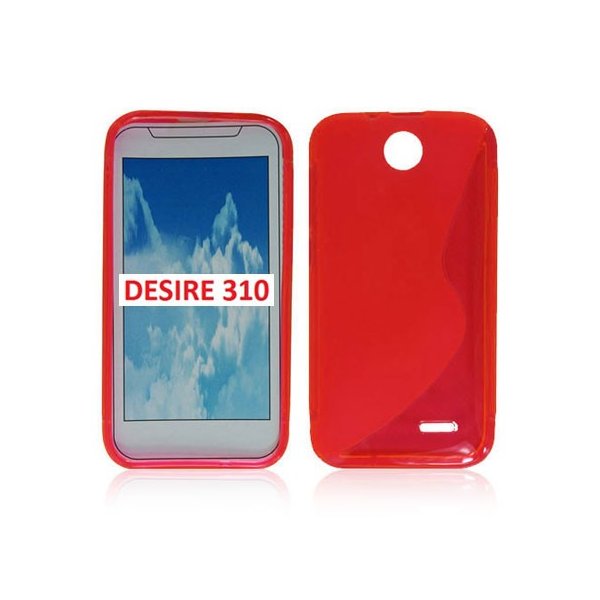 CUSTODIA GEL TPU SILICONE DOUBLE per HTC DESIRE 310 COLORE ROSSO