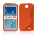 CUSTODIA GEL TPU SILICONE DOUBLE per HTC DESIRE 310 COLORE ARANCIONE