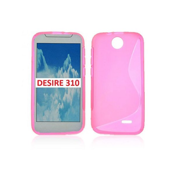 CUSTODIA GEL TPU SILICONE DOUBLE per HTC DESIRE 310 COLORE ROSA