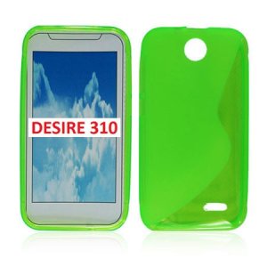 CUSTODIA GEL TPU SILICONE DOUBLE per HTC DESIRE 310 COLORE VERDE