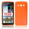 CUSTODIA GEL TPU SILICONE DOUBLE per HUAWEI ASCEND Y530, C8813 COLORE ARANCIONE