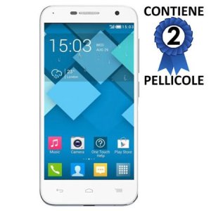 PELLICOLA PROTEGGI DISPLAY per ALCATEL IDOL 2 MINI, ONE TOUCH 6016 CONFEZIONE 2 PEZZI