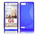 CUSTODIA GEL TPU SILICONE DOUBLE per HUAWEI ASCEND G6 COLORE BLU (NO G6 4G)