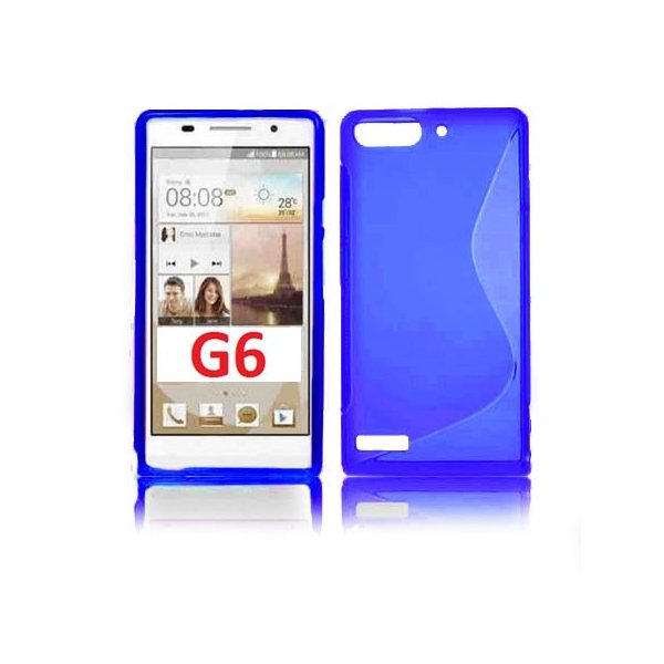 CUSTODIA GEL TPU SILICONE DOUBLE per HUAWEI ASCEND G6 COLORE BLU (NO G6 4G)