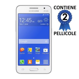 PELLICOLA PROTEGGI DISPLAY per SAMSUNG G355 GALAXY CORE 2 DUOS CONFEZIONE 2 PEZZI