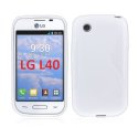 CUSTODIA GEL TPU SILICONE DOUBLE per LG L35 D150, L40 D160, L40 Dual Sim D170 COLORE BIANCO