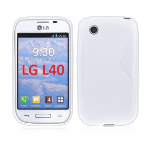 CUSTODIA GEL TPU SILICONE DOUBLE per LG L35 D150, L40 D160, L40 Dual Sim D170 COLORE BIANCO