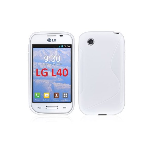 CUSTODIA GEL TPU SILICONE DOUBLE per LG L35 D150, L40 D160, L40 Dual Sim D170 COLORE BIANCO