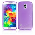 CUSTODIA GEL TPU SILICONE DOUBLE per SAMSUNG G800 GALAXY S5 MINI COLORE VIOLA