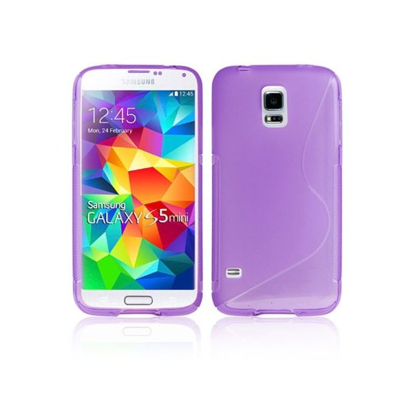 CUSTODIA GEL TPU SILICONE DOUBLE per SAMSUNG G800 GALAXY S5 MINI COLORE VIOLA