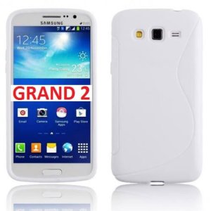 CUSTODIA GEL TPU SILICONE DOUBLE per SAMSUNG G7106 GALAXY GRAND 2, G7100, G7102, G7105 COLORE BIANCO