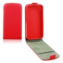 CUSTODIA FLIP VERTICALE SLIM PELLE per HTC DESIRE 310 CON INTERNO IN TPU SILICONE E TASCA PORTA CARTE COLORE ROSSO