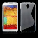 CUSTODIA GEL TPU SILICONE DOUBLE per SAMSUNG N7500 GALAXY NOTE 3 NEO, N7502 COLORE BIANCO-TRASPARENTE