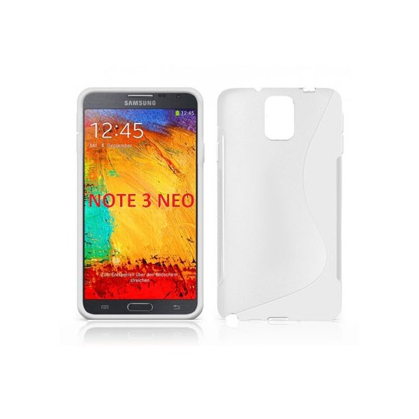 CUSTODIA GEL TPU SILICONE DOUBLE per SAMSUNG N7500 GALAXY NOTE 3 NEO, N7502 GALAXY NOTE 3 NEO DUOS, N7505 BIANCO